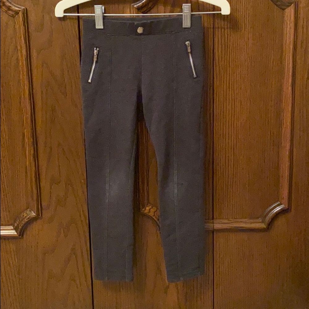 H&M charcoal knit pants girls size 5-6